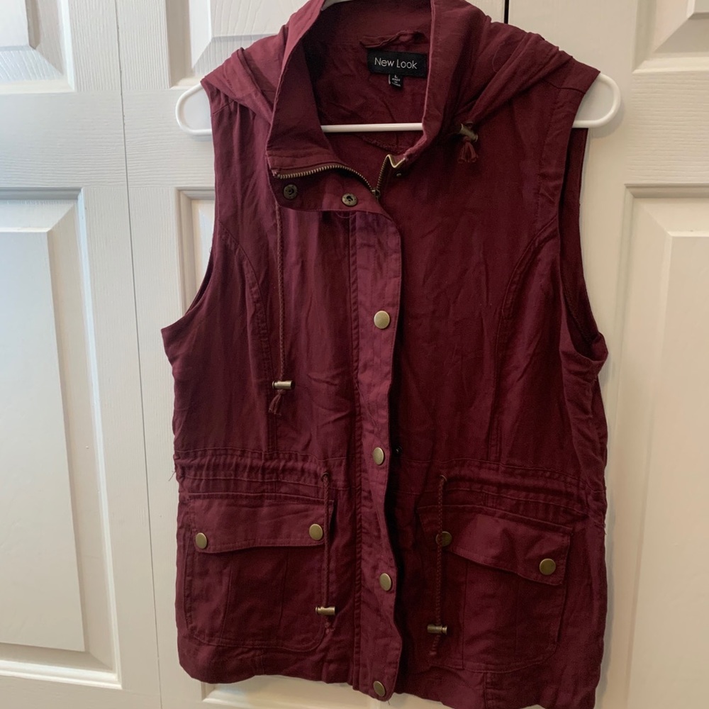 Burgundy vest